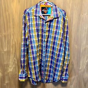 Robert Graham long sleeve designer shirt.